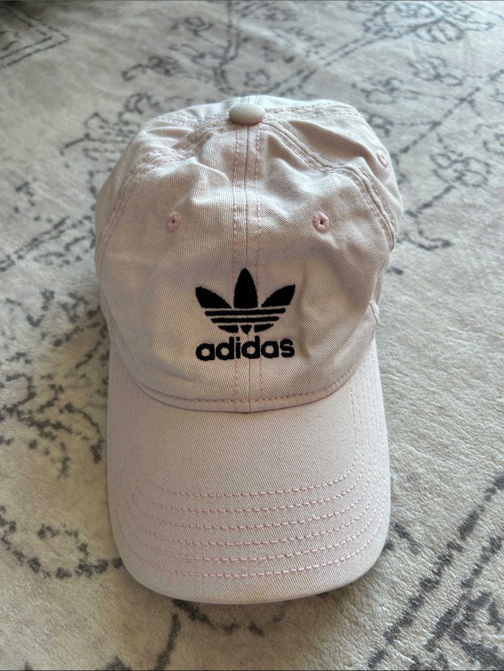 adidas Light Pink Baseball Cap with Black Logo